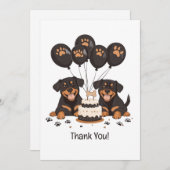 Bedankt Verjaardag Rottweiler Honden (Voorkant / Achterkant)
