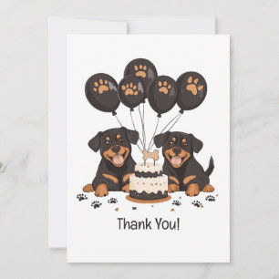 Bedankt Verjaardag Rottweiler Honden