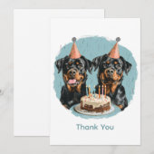Bedankt Verjaardag Rottweiler Honden (Voorkant / Achterkant)
