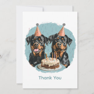 Bedankt Verjaardag Rottweiler Honden