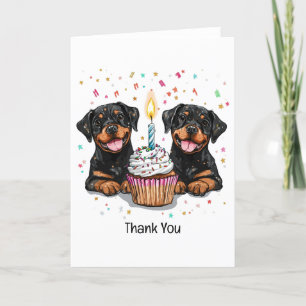 Bedankt Verjaardag Rottweiler Honden