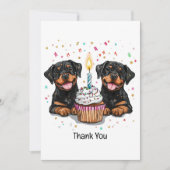 Bedankt Verjaardag Rottweiler Honden (Voorkant)