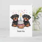 Bedankt Verjaardag Rottweiler Honden (Staand voorkant)