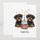 Bedankt Verjaardag Rottweiler Honden (Voorkant / Achterkant)