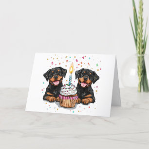 Bedankt Verjaardag Rottweiler Honden