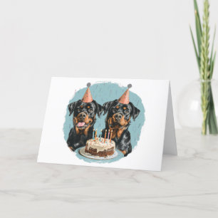 Bedankt Verjaardag Rottweiler Honden