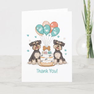 Bedankt Verjaardag Schnauzer Honden