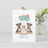 Bedankt Verjaardag Schnauzer Honden (Staand voorkant)