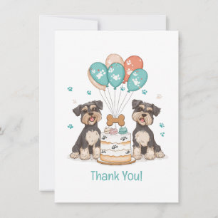 Bedankt Verjaardag Schnauzer Honden