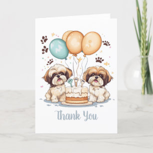 Bedankt Verjaardag Shih Tzu Dogs Verjaardagstaart
