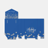 Bedankt Verjaardag Silver Glitter Confetti Royal Bedankdoosjes (Uitgevouwen)