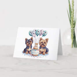 Bedankt Verjaardag Yorkie Dog