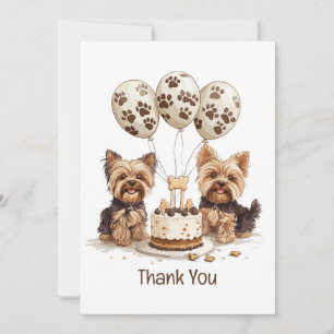 Bedankt Verjaardag Yorkie Dog