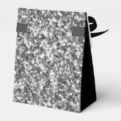 Bedankt Verjaardag Zilveren Glitter Monogram Scrip Bedankdoosjes (Achterkant)