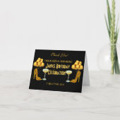 Bedankt Verjaardagsfeest Black Gold (Voorkant)