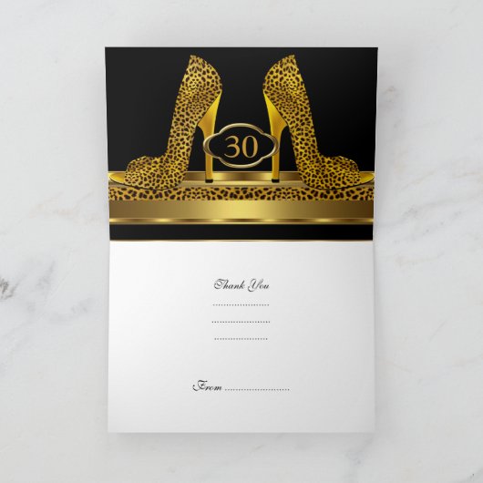 Bedankt Verjaardagsfeest Leopard (Binnen)