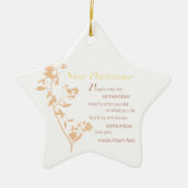 Bedankt verpleegkundige, bruin keramisch ornament (Voorkant)