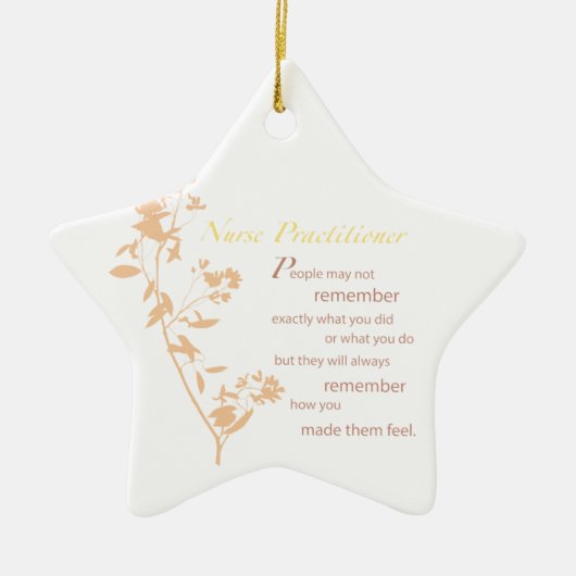 Bedankt verpleegkundige, bruin keramisch ornament (Voorkant)