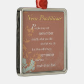Bedankt verpleegkundige, bruin metalen ornament (Rechts)