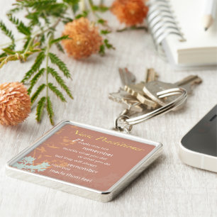 Bedankt verpleegkundige, bruin sleutelhanger