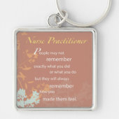 Bedankt verpleegkundige, bruin sleutelhanger (Voorkant)