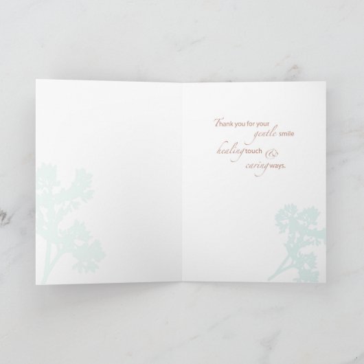 Bedankt Verpleegster Bruin met Wilde Bloemen (Binnen)