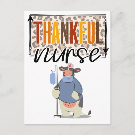Bedankt verpleegster voor de Thanksgiving van scha Briefkaart (Voorkant)