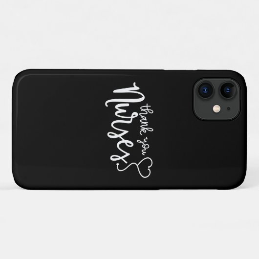 Bedankt verpleegsters | Fancy script Case-Mate iPhone Case (Achterkant (horizontaal))
