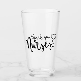 Bedankt verpleegsters | Fancy script Glas