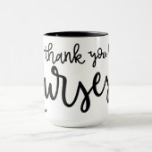 Bedankt verpleegsters | Fancy script Mok (Midden)