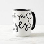 Bedankt verpleegsters | Fancy script Mok (Voorkant rechts)