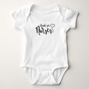 Bedankt verpleegsters Fancy script Romper