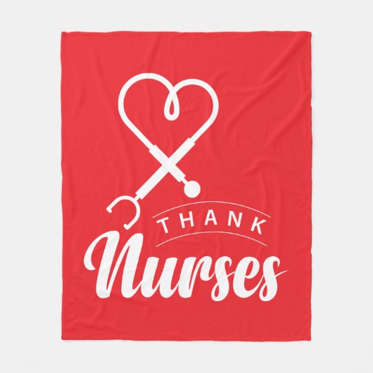 Bedankt verpleegsters fleece deken (Voorkant)