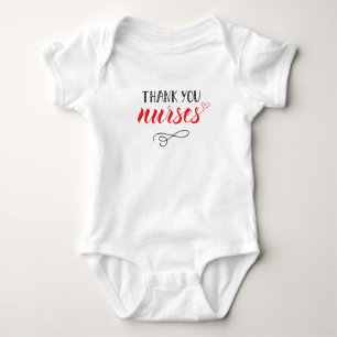 Bedankt verpleegsters Fun Font Romper