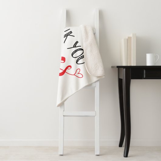 Bedankt verpleegsters | Fun Font Sherpa Deken (In situ)