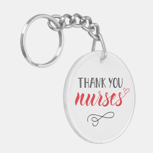 Bedankt verpleegsters | Fun Font Sleutelhanger (Voorkant Links)