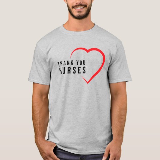 Bedankt verpleegsters | Hartrood T-shirt (Voorkant)