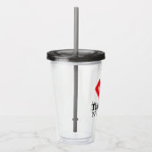 Bedankt verpleegsters | Rood hart Acryl Drinkbeker (Rechts)