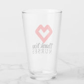 Bedankt verpleegsters | Rood hart Glas (Achterkant)
