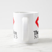 Bedankt verpleegsters | Rood hart Grote Koffiekop (Achterkant)