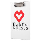 Bedankt verpleegsters | Rood hart Klembord (Links)