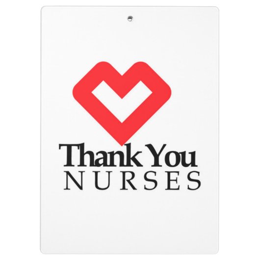Bedankt verpleegsters | Rood hart Klembord (Achterkant)