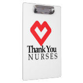 Bedankt verpleegsters | Rood hart Klembord (Rechts)