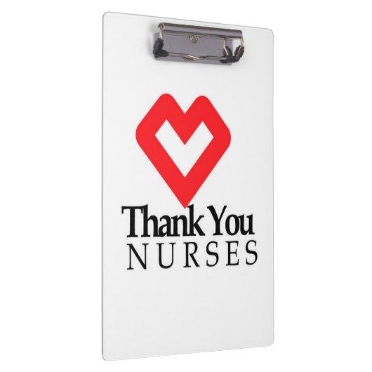 Bedankt verpleegsters | Rood hart Klembord (Rechts)