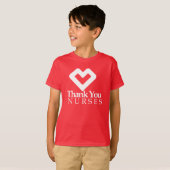 Bedankt verpleegsters | Rood hart T-shirt (Voorkant volledig)