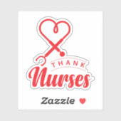 Bedankt verpleegsters sticker (Vel)