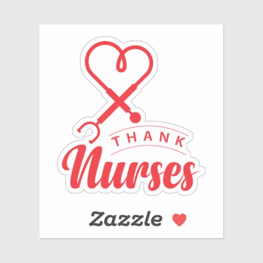 Bedankt verpleegsters sticker (Vel)