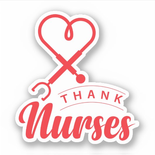 Bedankt verpleegsters sticker (Voorkant)