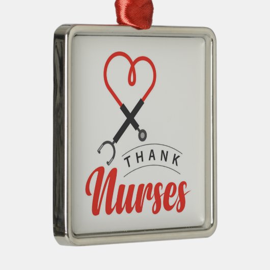 Bedankt Verplegers Metalen Ornament (Rechts)