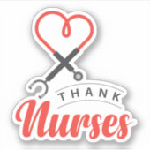 Bedankt Verplegers Sticker (Voorkant)